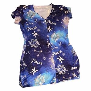 Blue Zodiac Print one piece